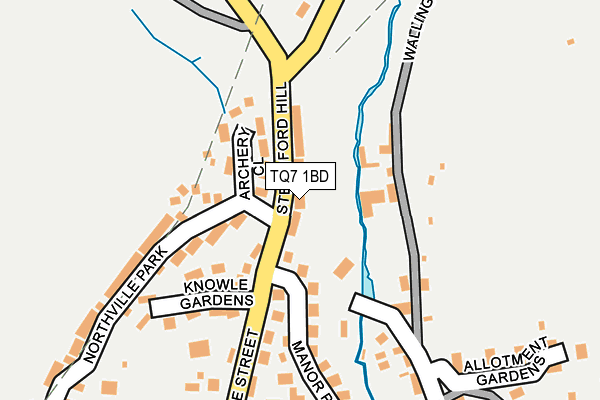 TQ7 1BD map - OS OpenMap – Local (Ordnance Survey)
