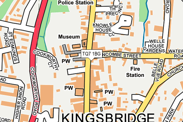 Map of CRABSHELL HEIGHTS (KINGSBRIDGE) MANAGEMENT LIMITED at local scale