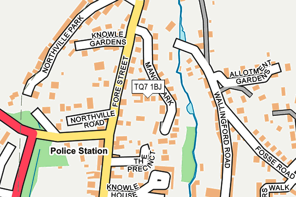 TQ7 1BJ map - OS OpenMap – Local (Ordnance Survey)