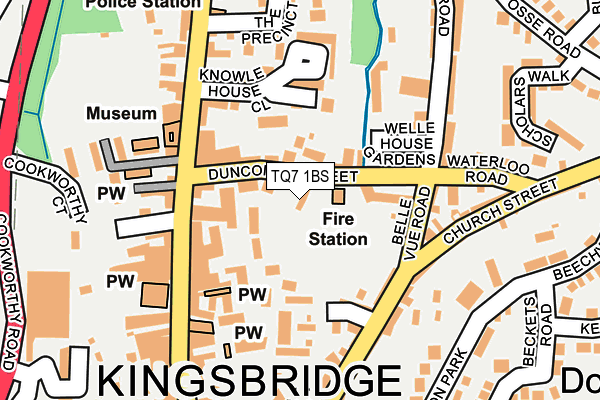 TQ7 1BS map - OS OpenMap – Local (Ordnance Survey)