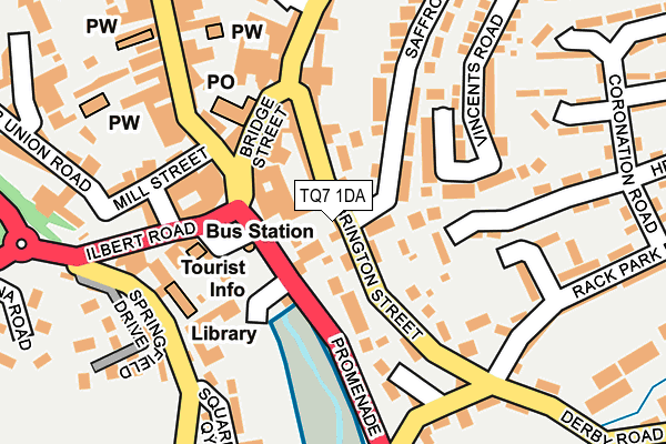 TQ7 1DA map - OS OpenMap – Local (Ordnance Survey)