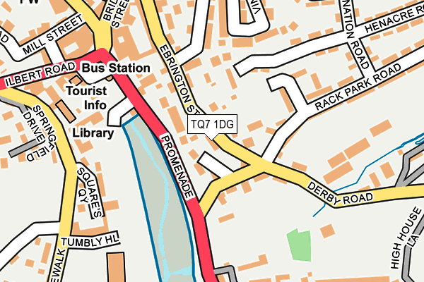 TQ7 1DG map - OS OpenMap – Local (Ordnance Survey)