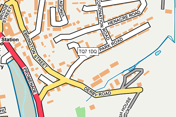 TQ7 1DQ map - OS OpenMap – Local (Ordnance Survey)