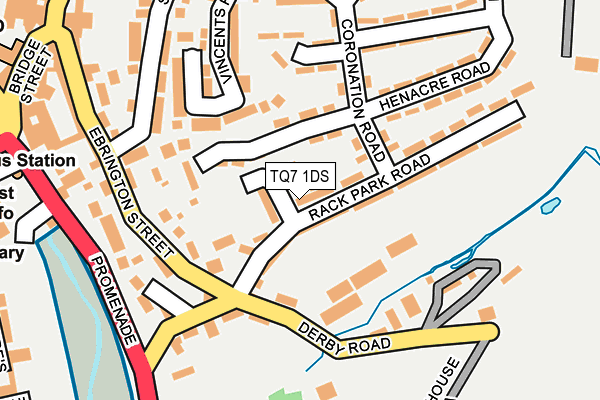 TQ7 1DS map - OS OpenMap – Local (Ordnance Survey)