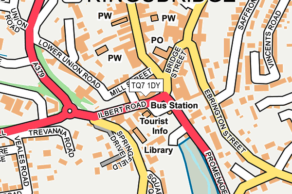 TQ7 1DY map - OS OpenMap – Local (Ordnance Survey)