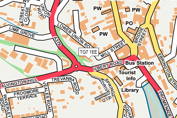 TQ7 1EE map - OS OpenMap – Local (Ordnance Survey)