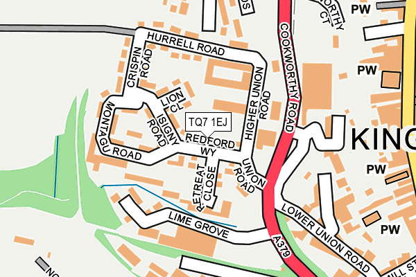 TQ7 1EJ map - OS OpenMap – Local (Ordnance Survey)