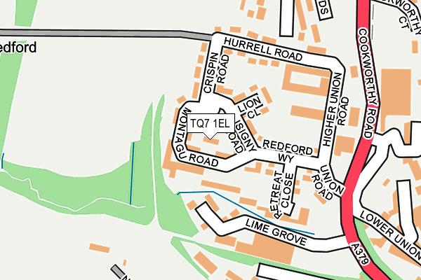 TQ7 1EL map - OS OpenMap – Local (Ordnance Survey)