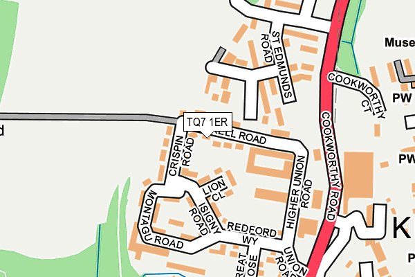 TQ7 1ER map - OS OpenMap – Local (Ordnance Survey)