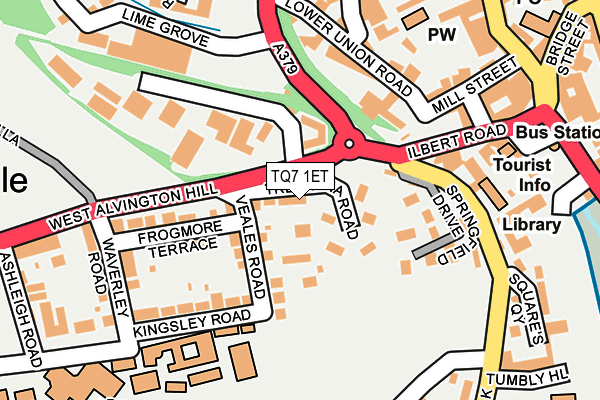 TQ7 1ET map - OS OpenMap – Local (Ordnance Survey)