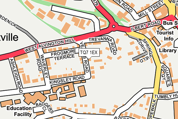 TQ7 1EX map - OS OpenMap – Local (Ordnance Survey)