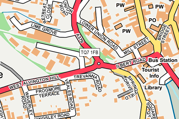 TQ7 1FB map - OS OpenMap – Local (Ordnance Survey)