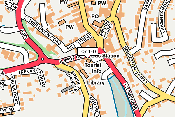 TQ7 1FD map - OS OpenMap – Local (Ordnance Survey)