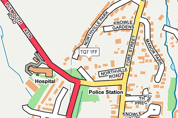 TQ7 1FF map - OS OpenMap – Local (Ordnance Survey)