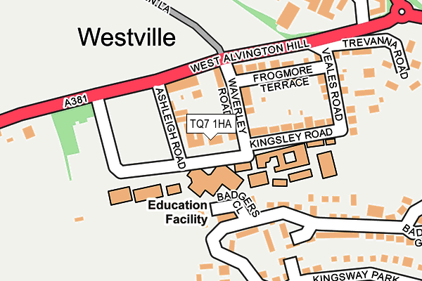 TQ7 1HA map - OS OpenMap – Local (Ordnance Survey)