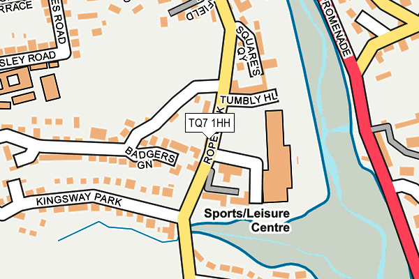 TQ7 1HH map - OS OpenMap – Local (Ordnance Survey)