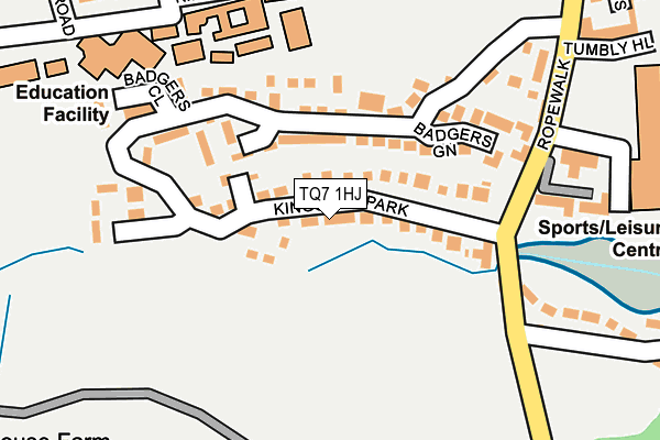 TQ7 1HJ map - OS OpenMap – Local (Ordnance Survey)