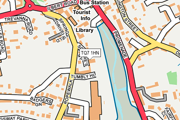 TQ7 1HN map - OS OpenMap – Local (Ordnance Survey)