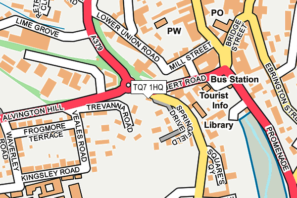 TQ7 1HQ map - OS OpenMap – Local (Ordnance Survey)