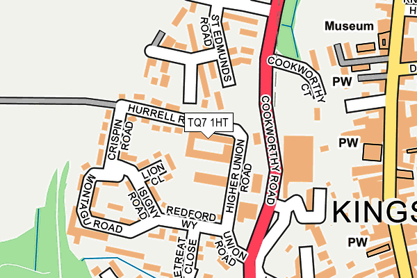 TQ7 1HT map - OS OpenMap – Local (Ordnance Survey)