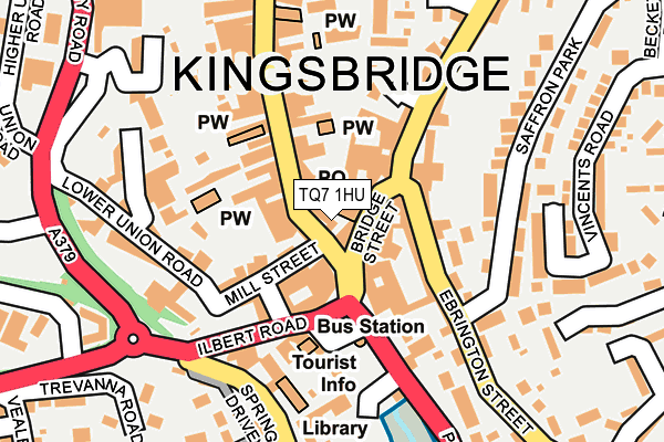 TQ7 1HU map - OS OpenMap – Local (Ordnance Survey)