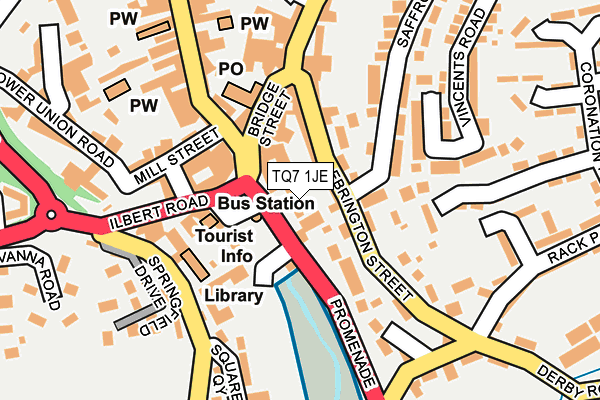 TQ7 1JE map - OS OpenMap – Local (Ordnance Survey)