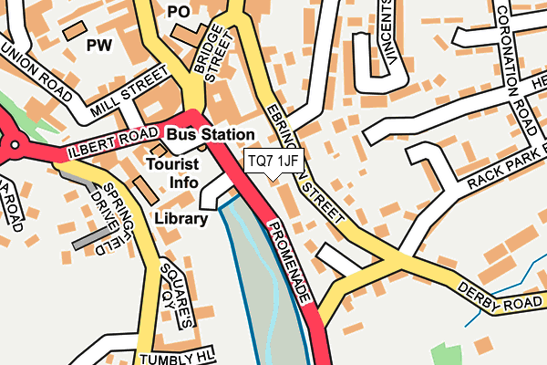 TQ7 1JF map - OS OpenMap – Local (Ordnance Survey)