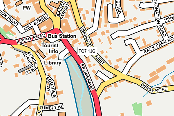 TQ7 1JG map - OS OpenMap – Local (Ordnance Survey)