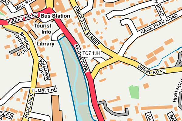 TQ7 1JH map - OS OpenMap – Local (Ordnance Survey)