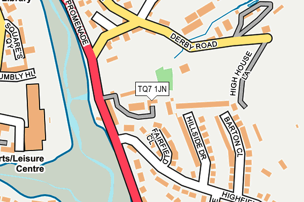 TQ7 1JN map - OS OpenMap – Local (Ordnance Survey)