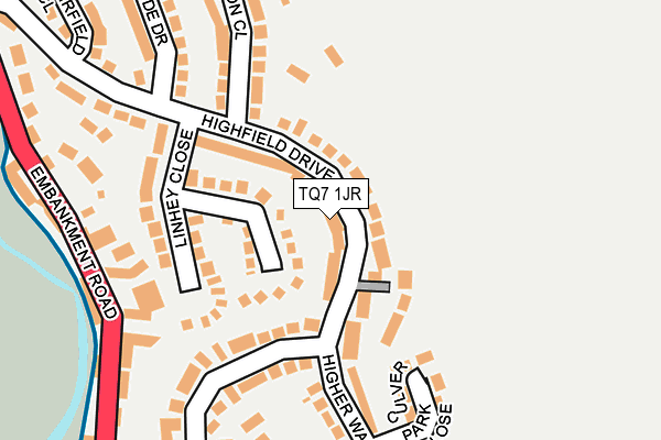 TQ7 1JR map - OS OpenMap – Local (Ordnance Survey)