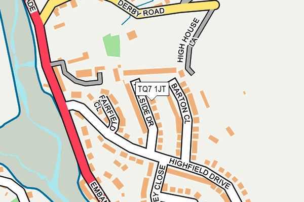 TQ7 1JT map - OS OpenMap – Local (Ordnance Survey)
