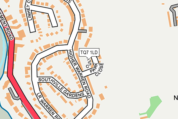 TQ7 1LD map - OS OpenMap – Local (Ordnance Survey)