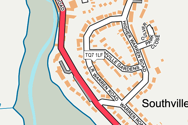 TQ7 1LF map - OS OpenMap – Local (Ordnance Survey)