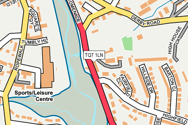 TQ7 1LN map - OS OpenMap – Local (Ordnance Survey)