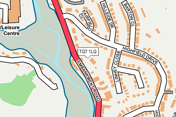 TQ7 1LQ map - OS OpenMap – Local (Ordnance Survey)