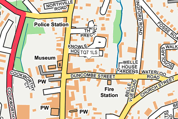TQ7 1LS map - OS OpenMap – Local (Ordnance Survey)