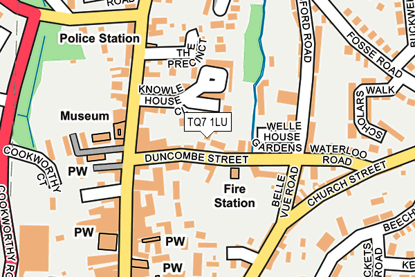 TQ7 1LU map - OS OpenMap – Local (Ordnance Survey)
