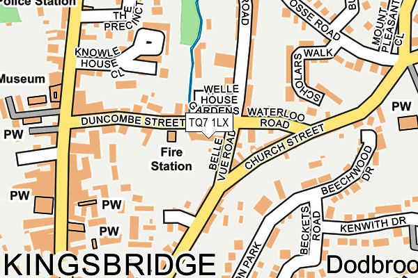 TQ7 1LX map - OS OpenMap – Local (Ordnance Survey)