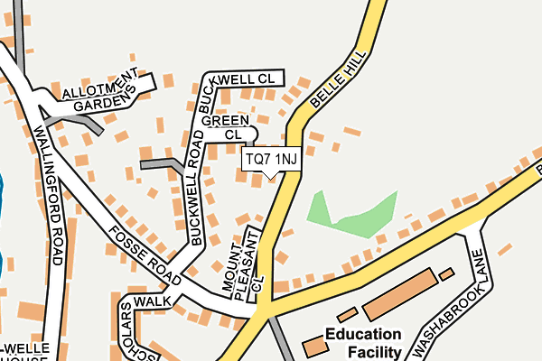 TQ7 1NJ map - OS OpenMap – Local (Ordnance Survey)