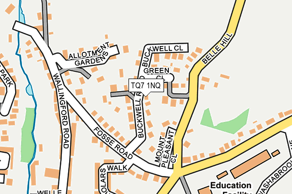 TQ7 1NQ map - OS OpenMap – Local (Ordnance Survey)