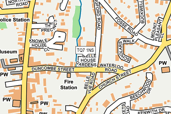 TQ7 1NS map - OS OpenMap – Local (Ordnance Survey)