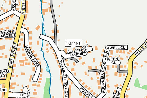 TQ7 1NT map - OS OpenMap – Local (Ordnance Survey)