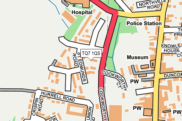 TQ7 1QS map - OS OpenMap – Local (Ordnance Survey)
