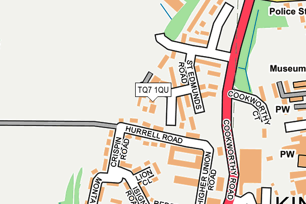 TQ7 1QU map - OS OpenMap – Local (Ordnance Survey)