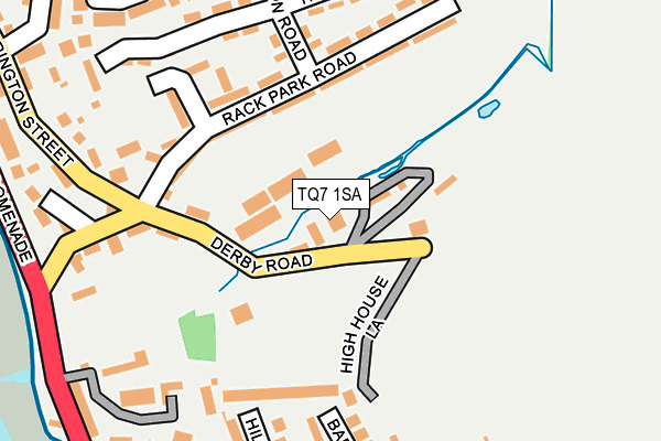 TQ7 1SA map - OS OpenMap – Local (Ordnance Survey)