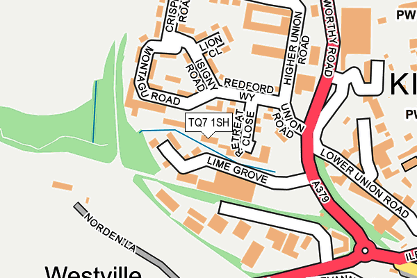 TQ7 1SH map - OS OpenMap – Local (Ordnance Survey)