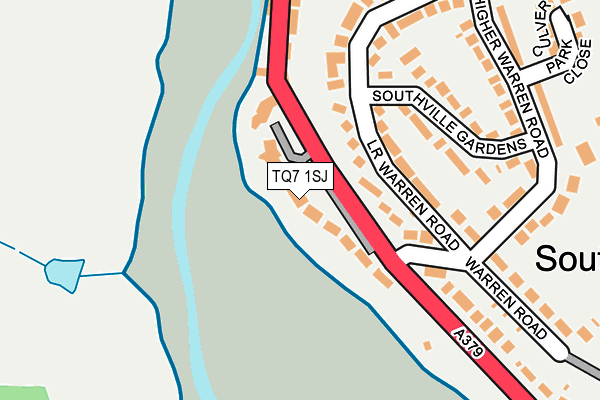 TQ7 1SJ map - OS OpenMap – Local (Ordnance Survey)