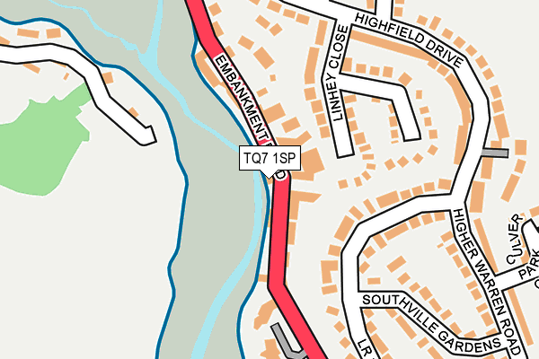 TQ7 1SP map - OS OpenMap – Local (Ordnance Survey)