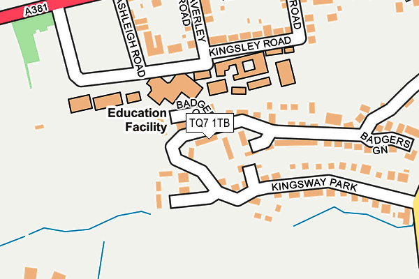 TQ7 1TB map - OS OpenMap – Local (Ordnance Survey)